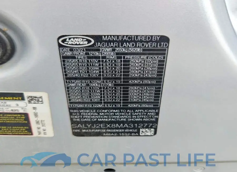 SALYJ2EX8MA312772# 13