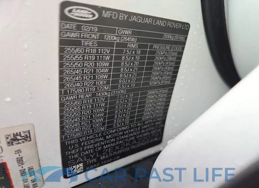SALYL2EX2KA220791# 13