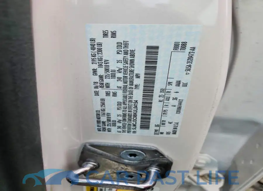 5LMCJ3C98KUL04154# 13