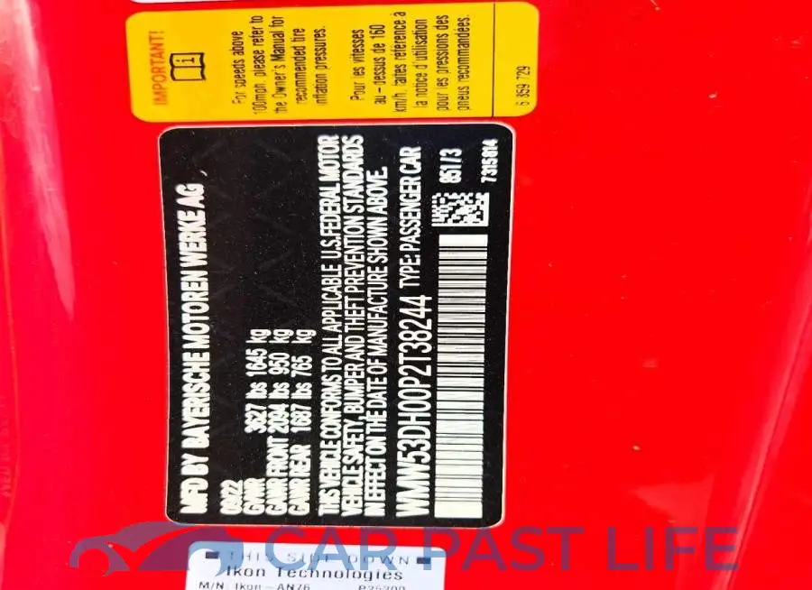 WMW53DH00P2T38244# 13