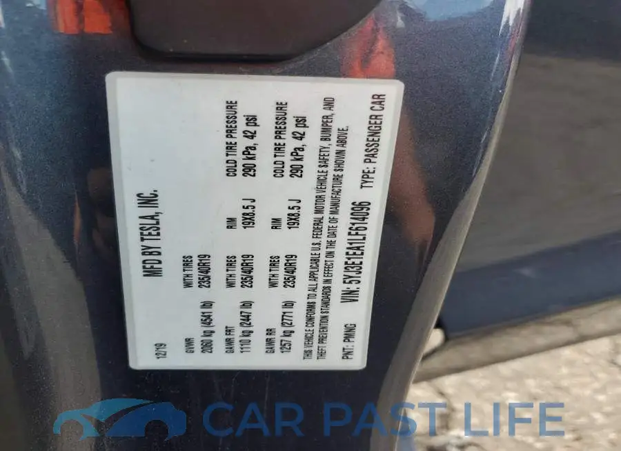5YJ3E1EA1LF614096# 12
