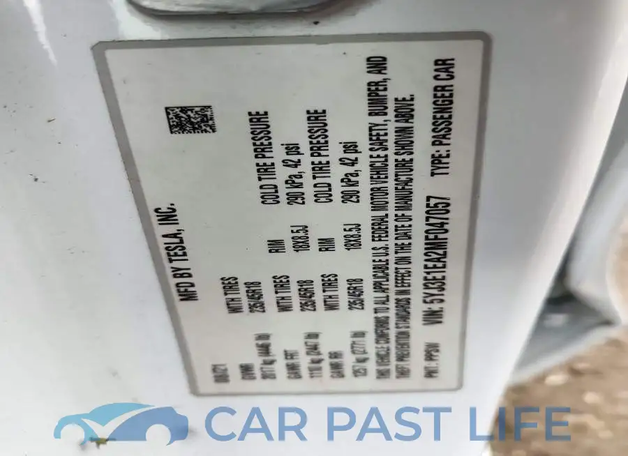 5YJ3E1EA2MF047057# 12