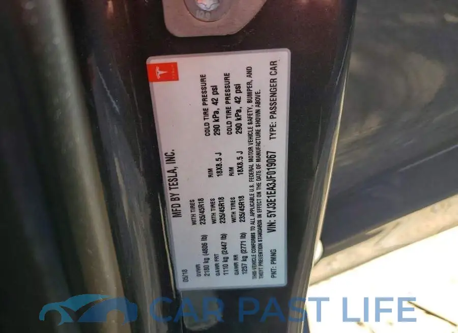 5YJ3E1EA3JF019067# 12