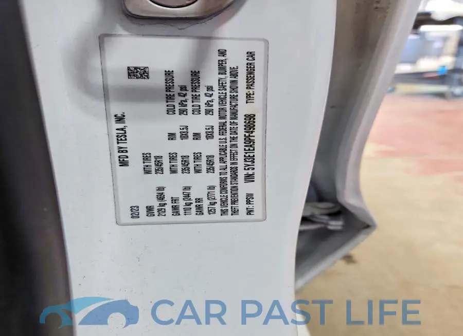 5YJ3E1EA9PF498698# 12
