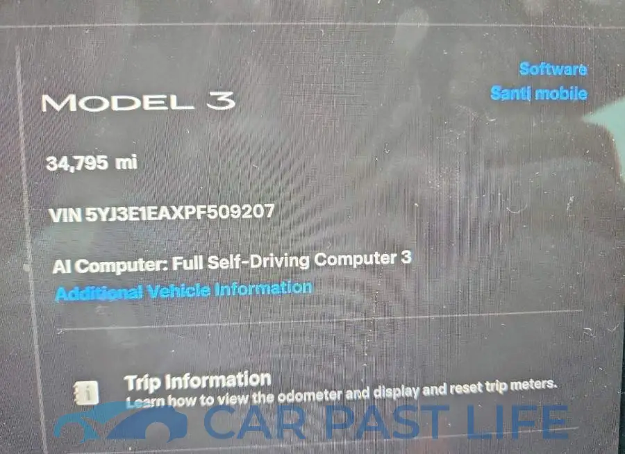 5YJ3E1EAXPF509207# 9