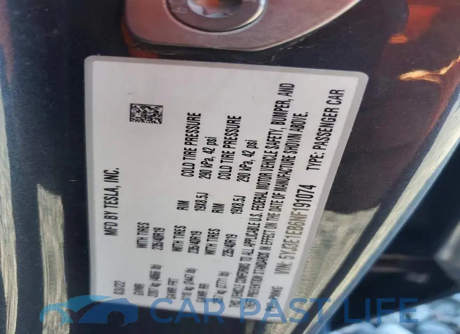 5YJ3E1EB6NF191074# 12