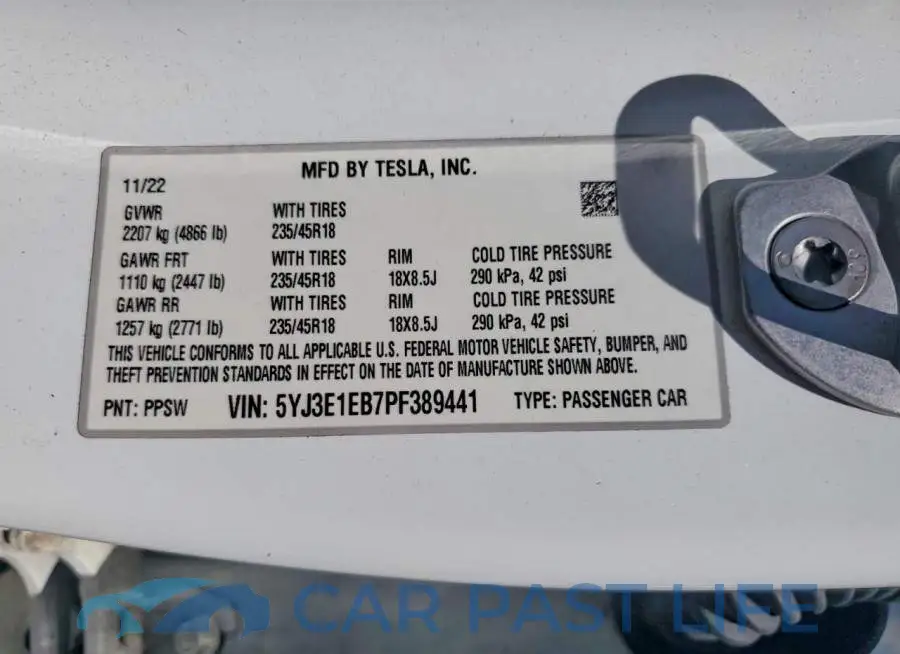 5YJ3E1EB7PF389441# 13