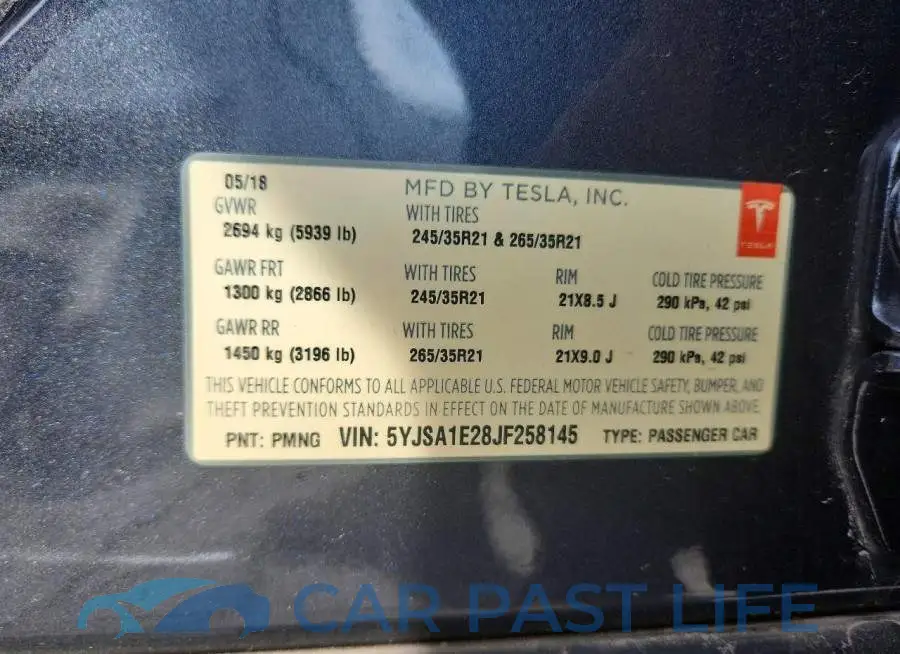 5YJSA1E28JF258145# 12