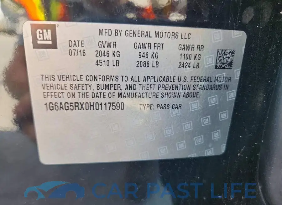 1G6AG5RX0H0117590# 12