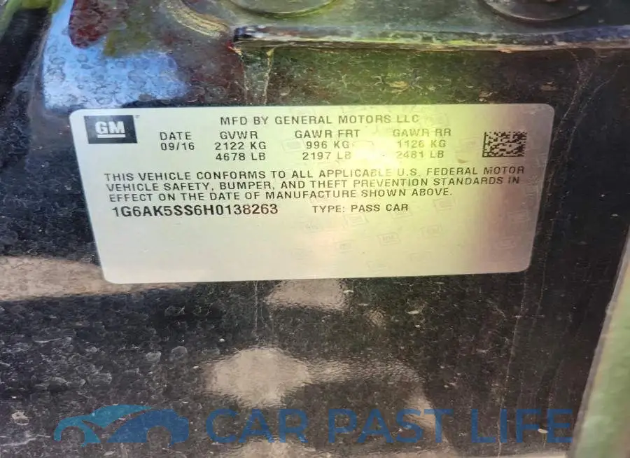 1G6AK5SS6H0138263# 12