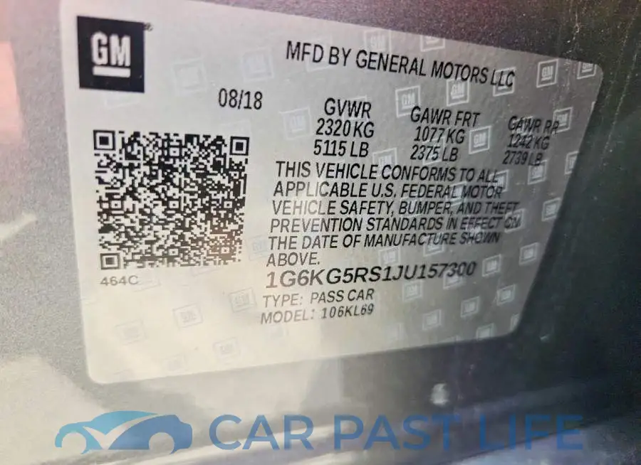 1G6KG5RS1JU157300# 13