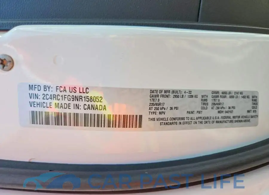 2C4RC1FG9NR158052# 12