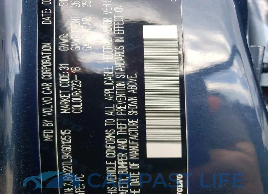 7JRA22TL9KG012515# 12