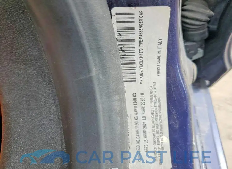 ZAM57YTAXL1344370# 12