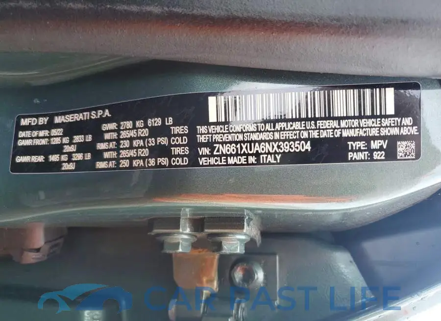 ZN661XUA6NX393504# 13