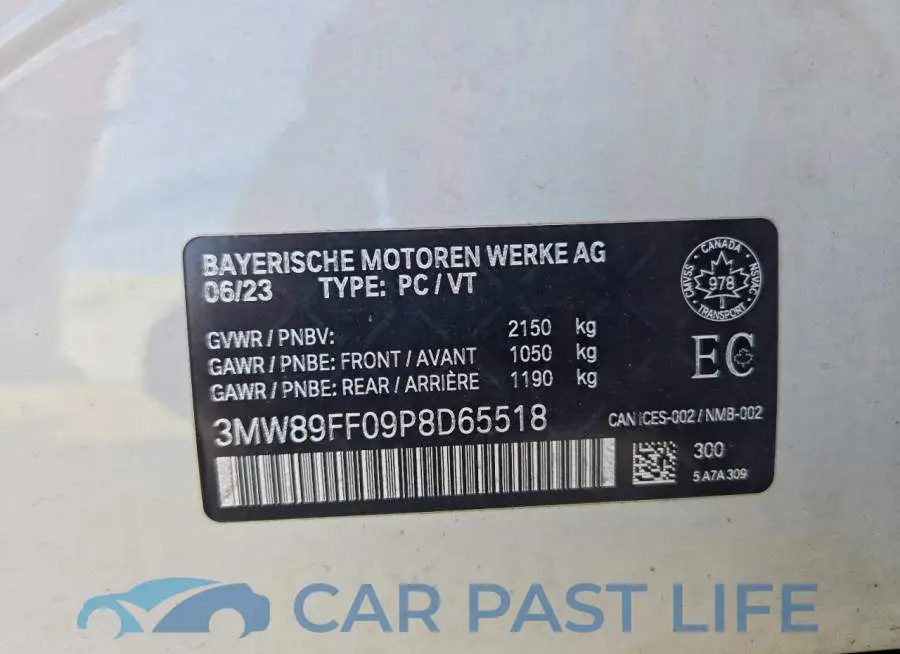 3MW89FF09P8D65518# 12