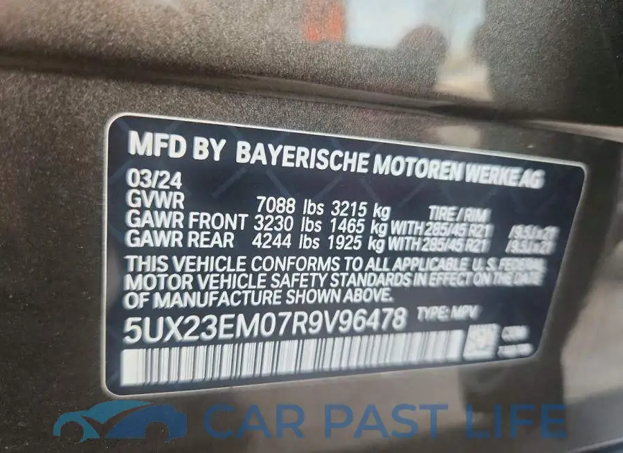 5UX23EM07R9V96478# 13