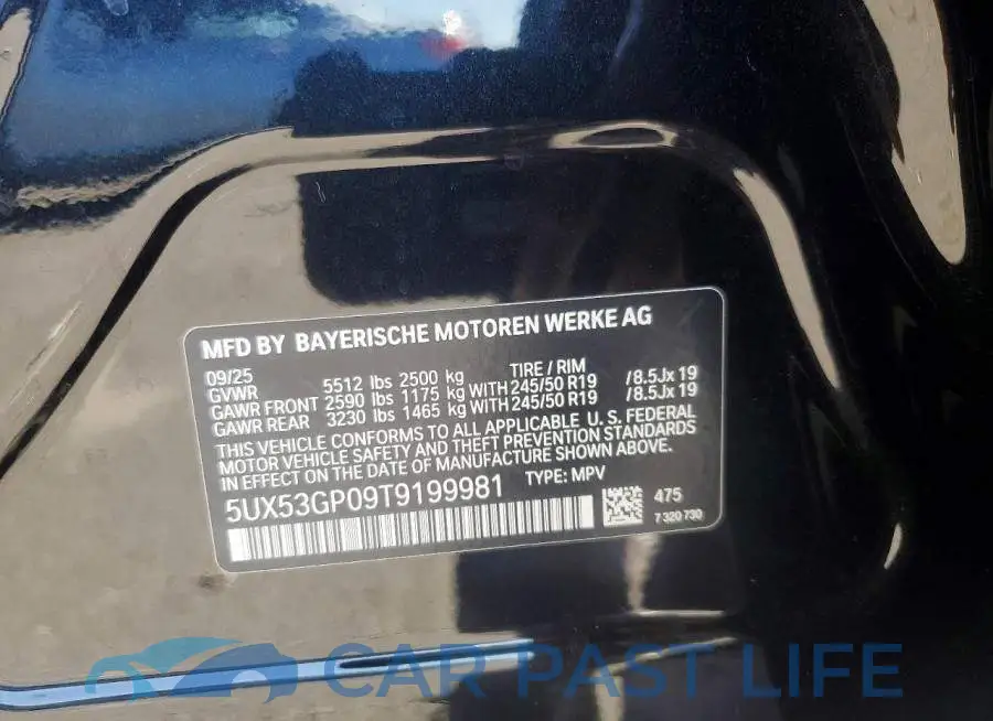 5UX53GP09T9199981# 14