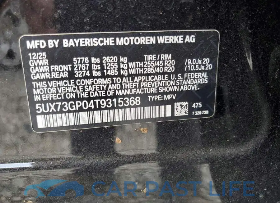 5UX73GP04T9315368# 13