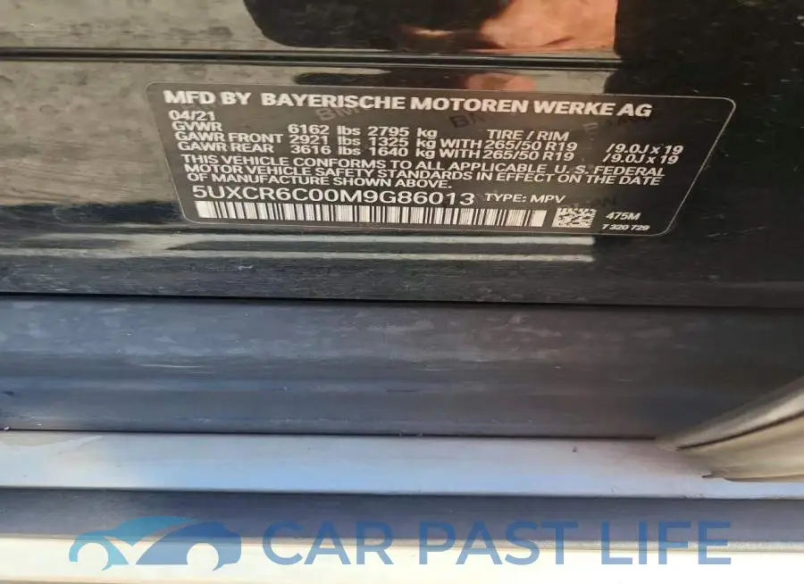 5UXCR6C00M9G86013# 13