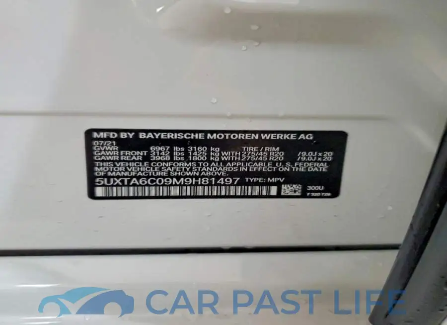 5UXTA6C09M9H81497# 13