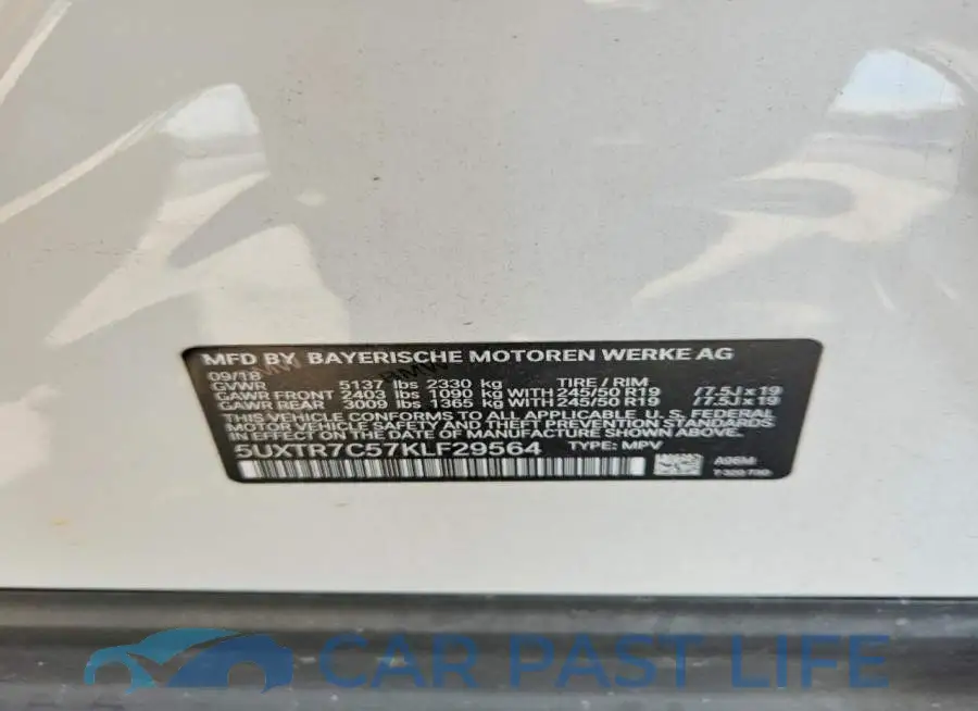 5UXTR7C57KLF29564# 12