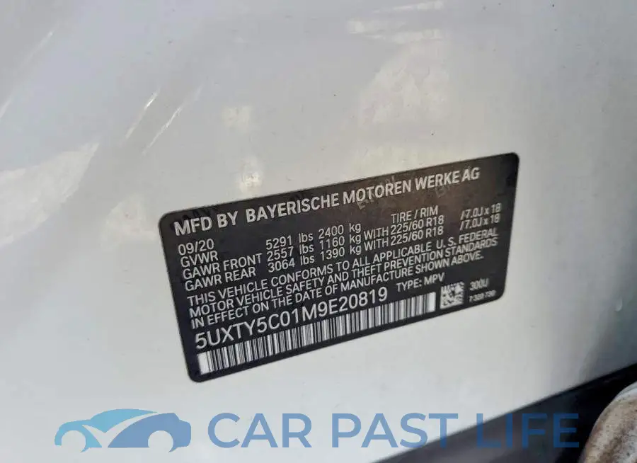 5UXTY5C01M9E20819# 13