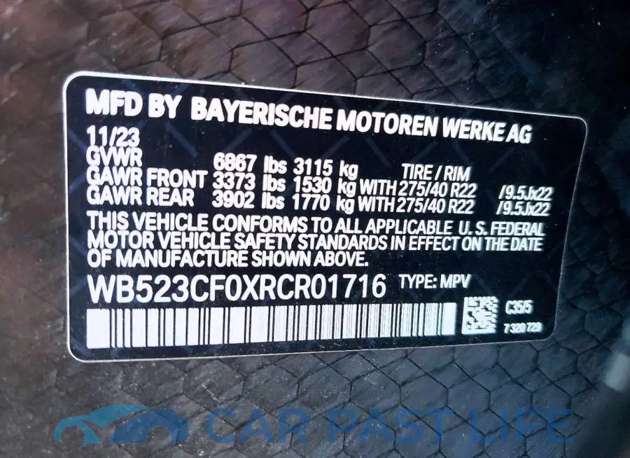 WB523CF0XRCR01716# 14