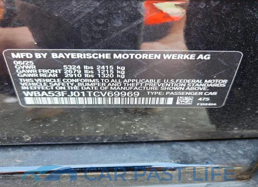 WBA53FJ01TCV69969# 12
