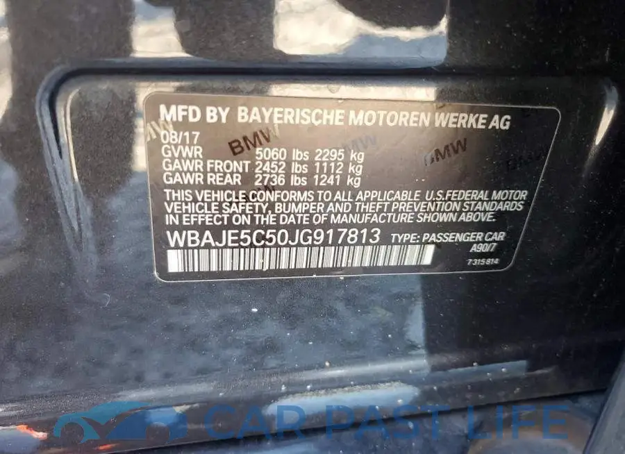 WBAJE5C50JG917813# 12