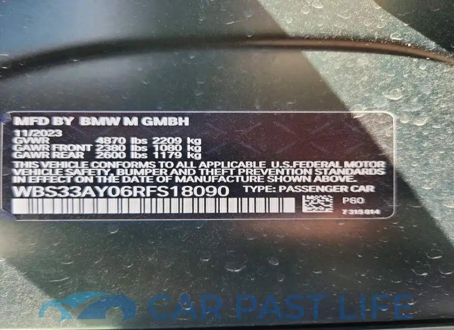 WBS33AY06RFS18090# 12