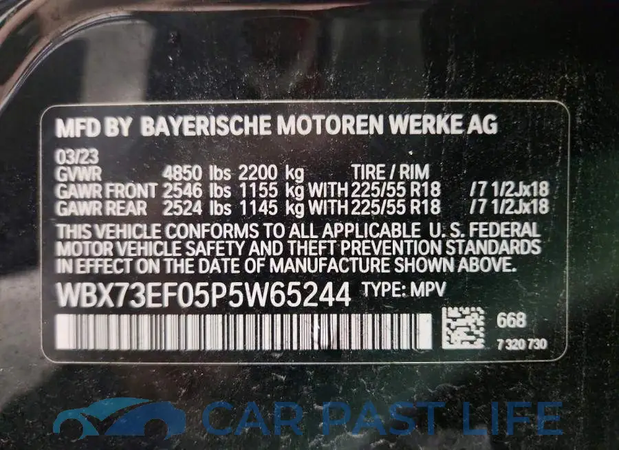 WBX73EF05P5W65244# 13