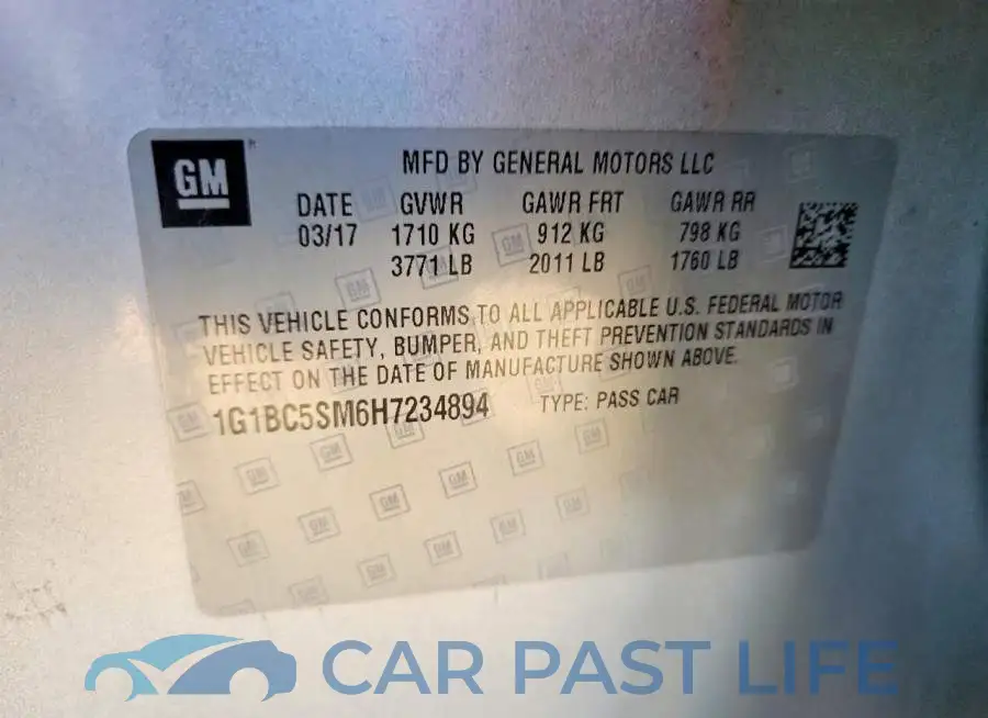 1G1BC5SM6H7234894# 12