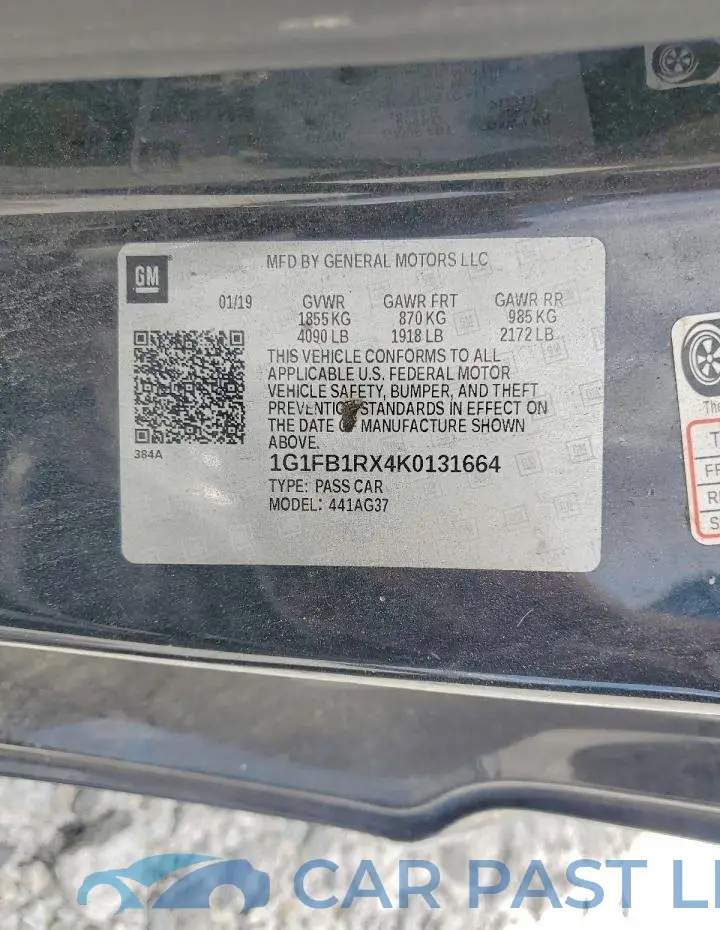 1G1FB1RX4K0131664# 12