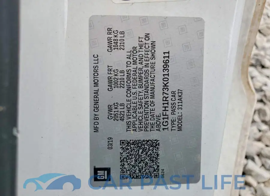 1G1FH1R73K0139611# 13