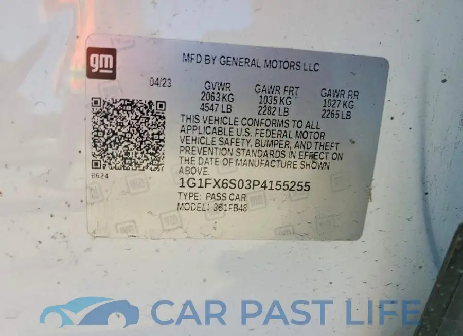 1G1FX6S03P4155255# 12