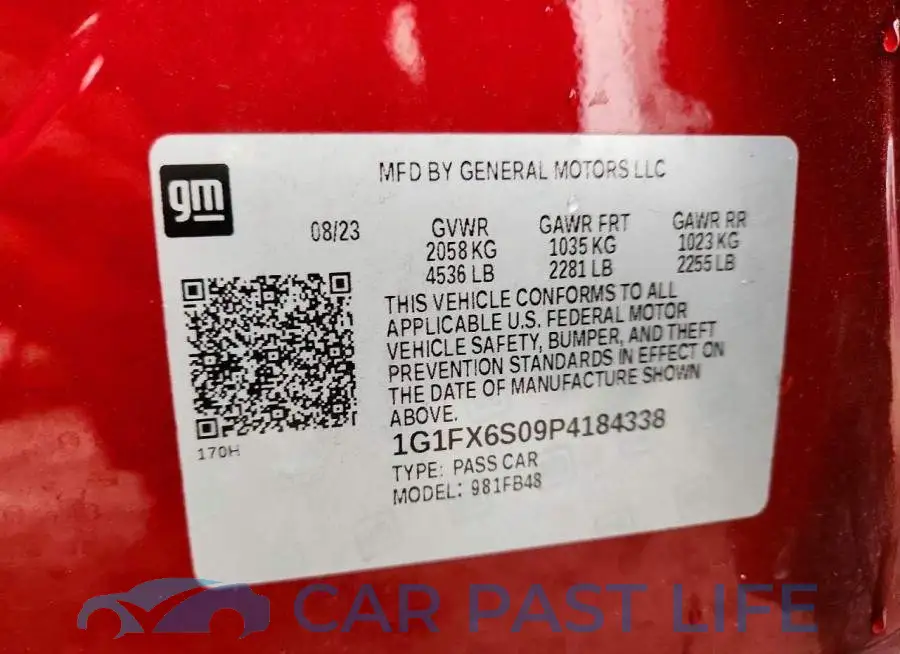 1G1FX6S09P4184338# 13