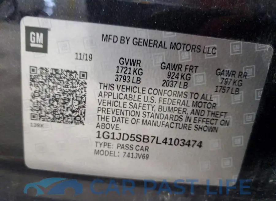 1G1JD5SB7L4103474# 12