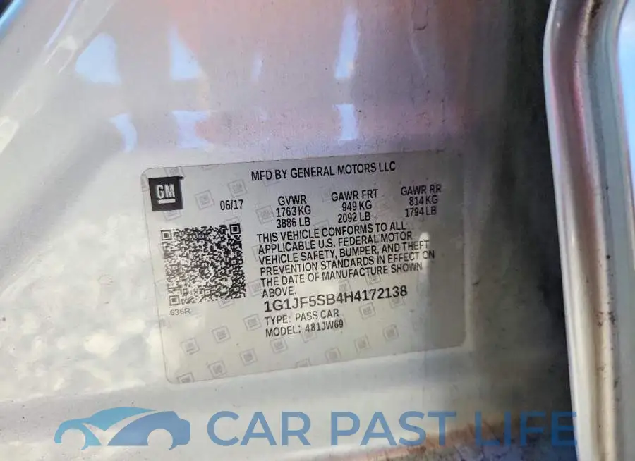 1G1JF5SB4H4172138# 12