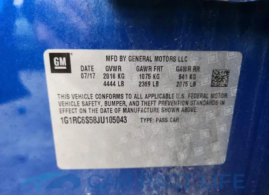 1G1RC6S58JU105043# 12