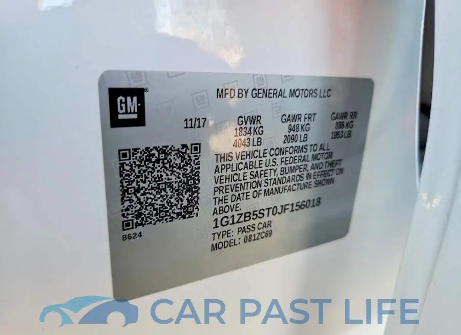 1G1ZB5ST0JF156018# 12