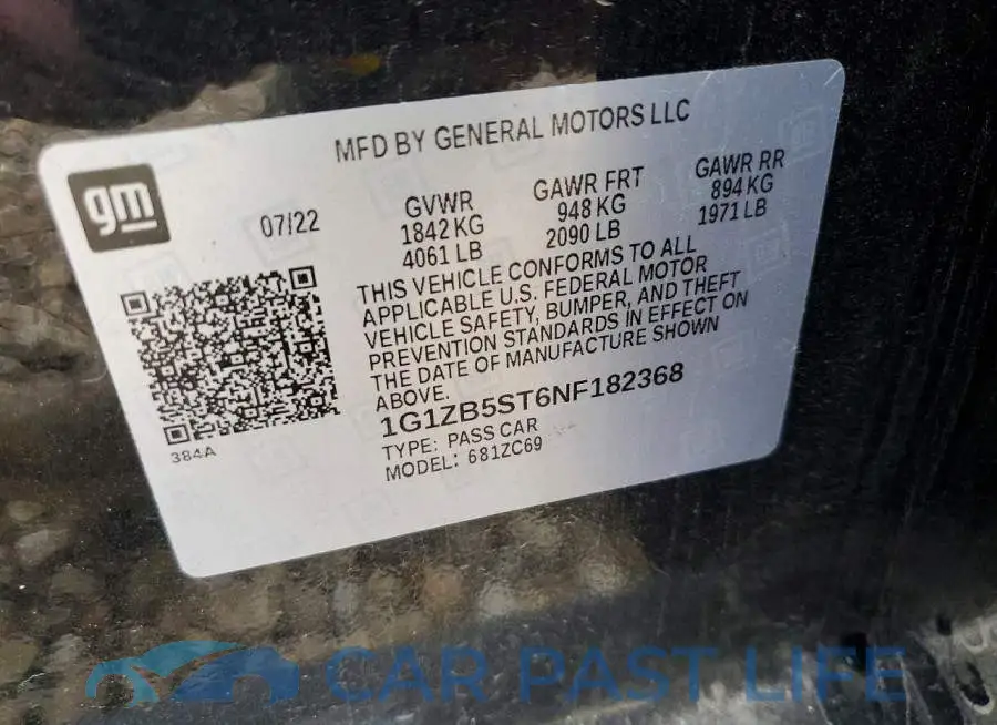 1G1ZB5ST6NF182368# 12