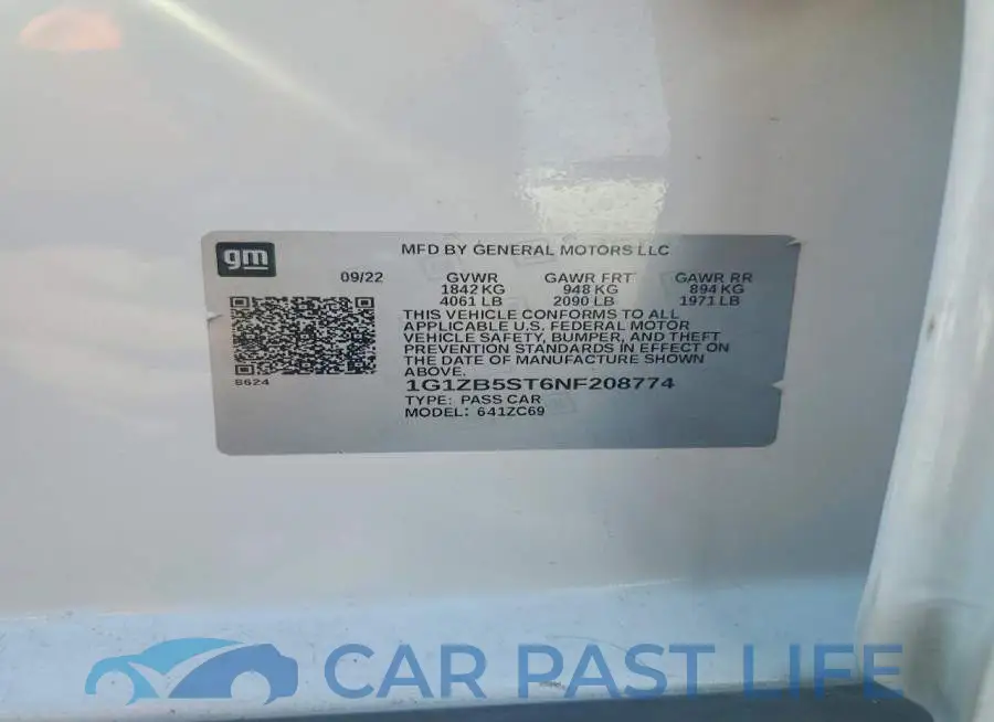 1G1ZB5ST6NF208774# 12