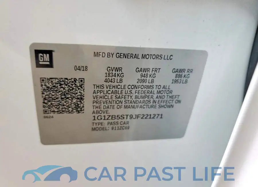1G1ZB5ST9JF221271# 12