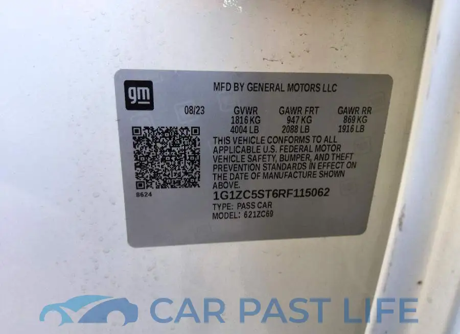 1G1ZC5ST6RF115062# 13