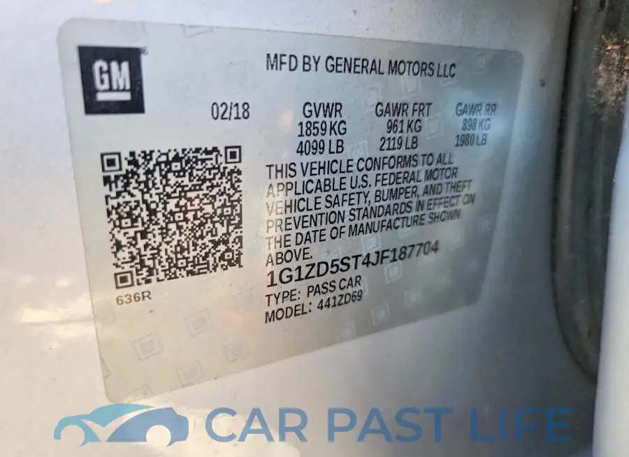 1G1ZD5ST4JF187704# 13