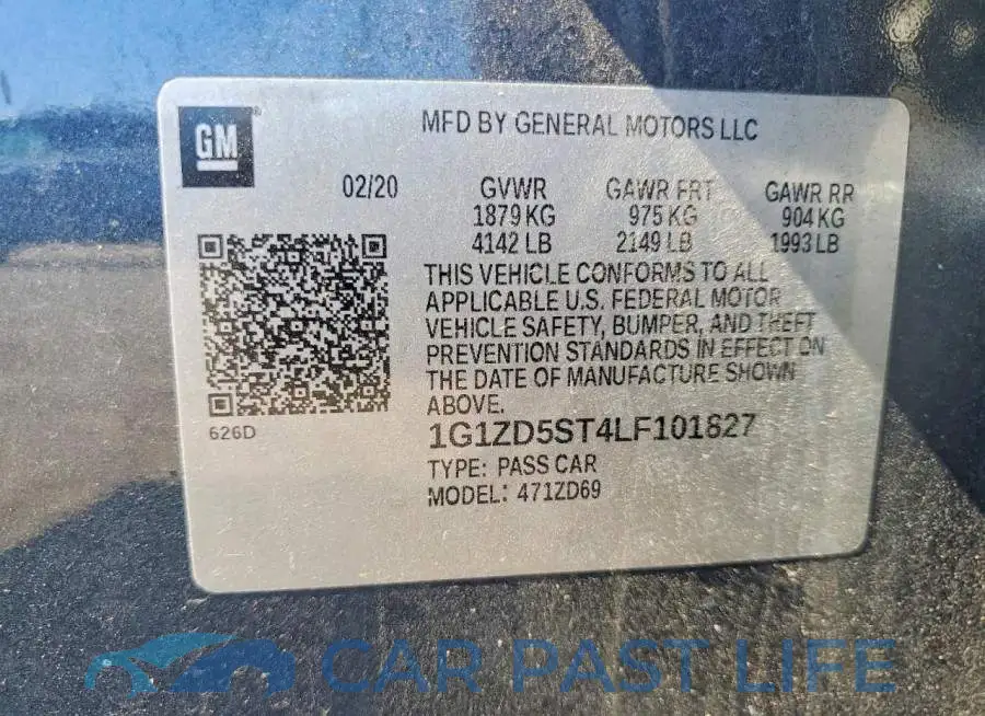 1G1ZD5ST4LF101827# 13