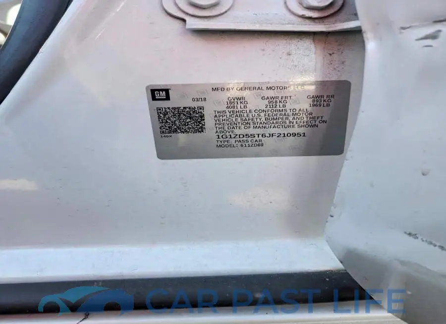 1G1ZD5ST6JF210951# 12
