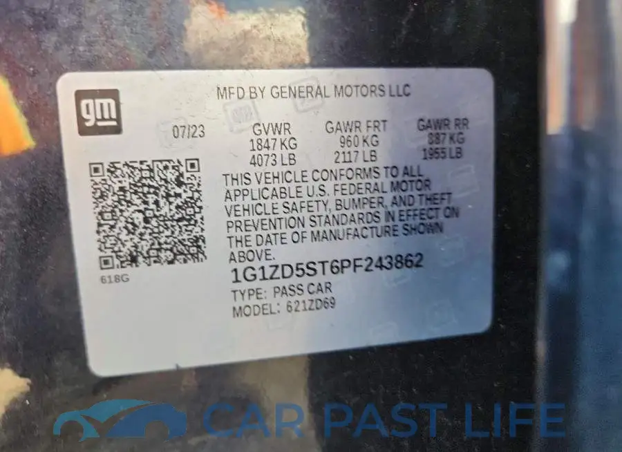 1G1ZD5ST6PF243862# 12