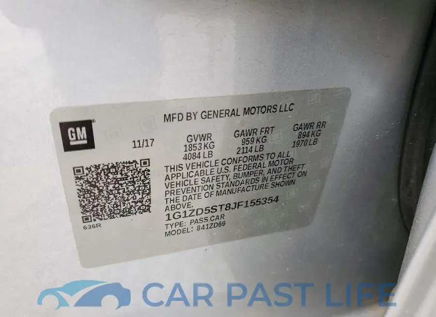 1G1ZD5ST8JF155354# 12